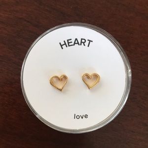 Alex and Ani Heart Earrings 14k goldplated NEW NWT